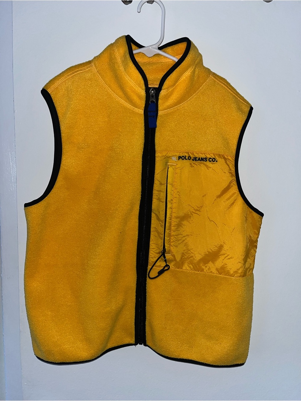 Polo by Ralph Lauren Yellow Fleece Vest with Black Trim